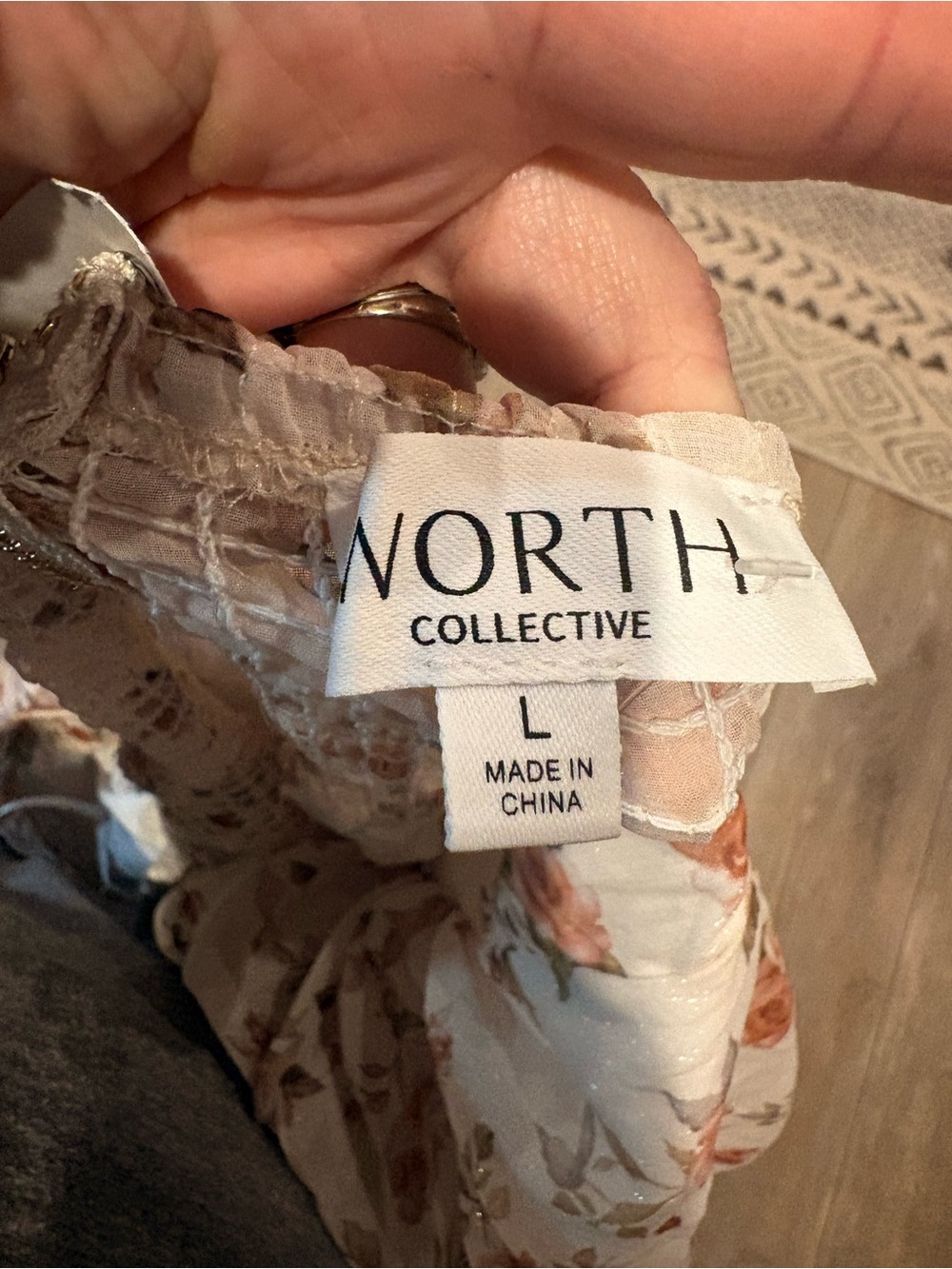 Worth Floral Smocked Midi Dress - Cream & Peach Floral - Picture 2 of 14